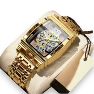 Reloj Analógico de Lujo Color Dorado para Hombre