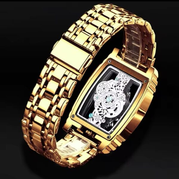 Reloj Analógico de Lujo Color Dorado para Hombre - Image 3