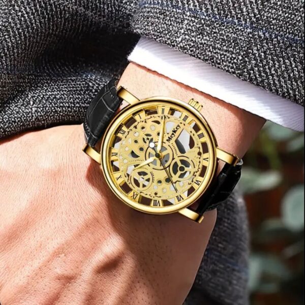 Reloj Clásico Con Correa De Cuero Para Hombre - Image 2