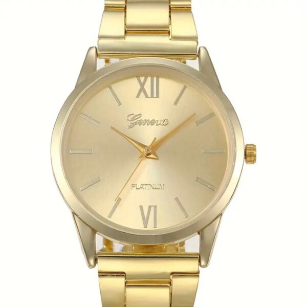 Reloj Dorado De Pulsera De Acero Genova
