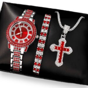 Conjunto Cubano De Mujer Elegante Con Piedras Rojas