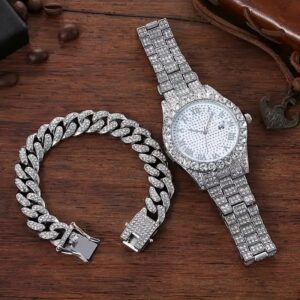 Reloj Pulsera Diamantes Imitación De Lujo