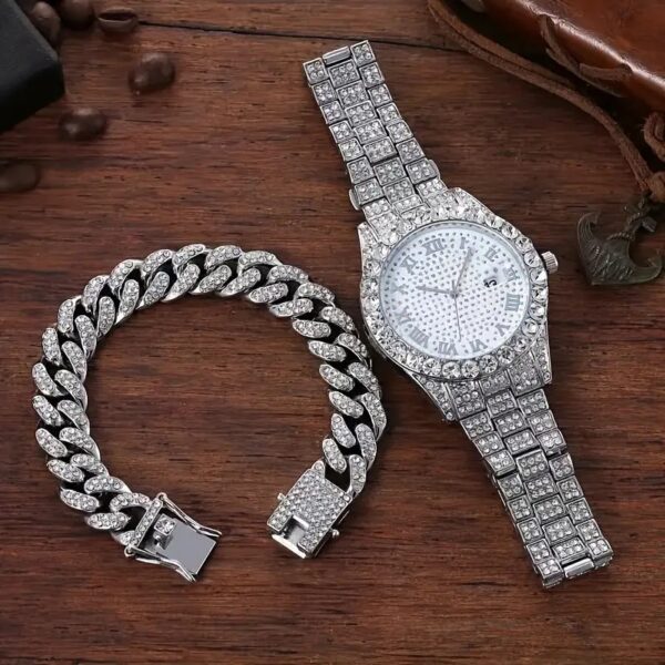 Reloj Pulsera Diamantes Imitación De Lujo