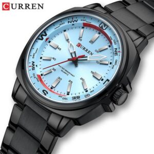 Reloj CURREN Original Banda De Acero Inoxidable 3ATM Impermeable 8455