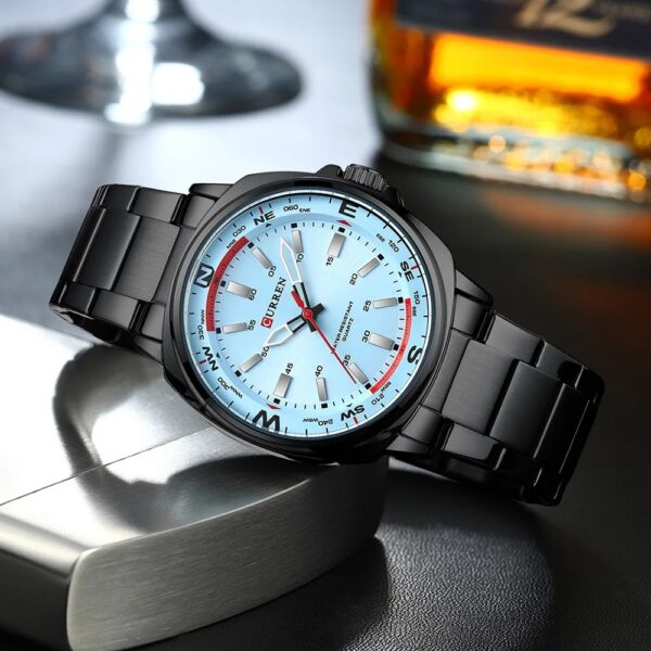 Reloj CURREN Original Banda De Acero Inoxidable 3ATM Impermeable 8455 - Image 3