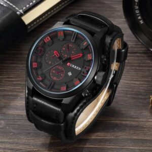 Reloj CURREN Jam Tangan Lelaki Deportivo De Cuarzo Correa De Cuero Impermeable