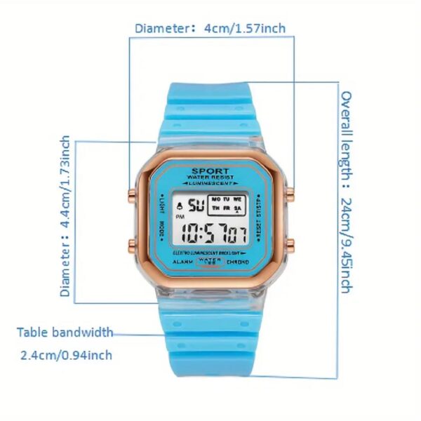 Reloj Electrónico Luminoso Deportivo Alarma Y Cronógrafo Resistente Al Agua - Image 3