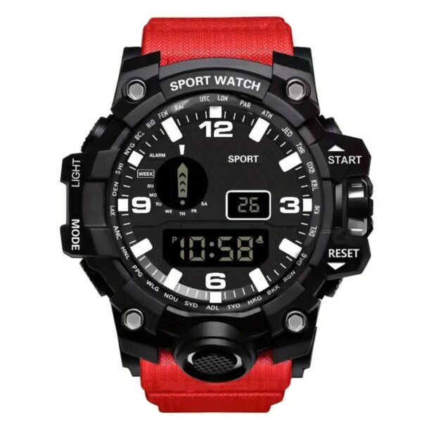 Reloj Digital Deportivo Alarma, Temporizador, Calendario, Hora Mundial