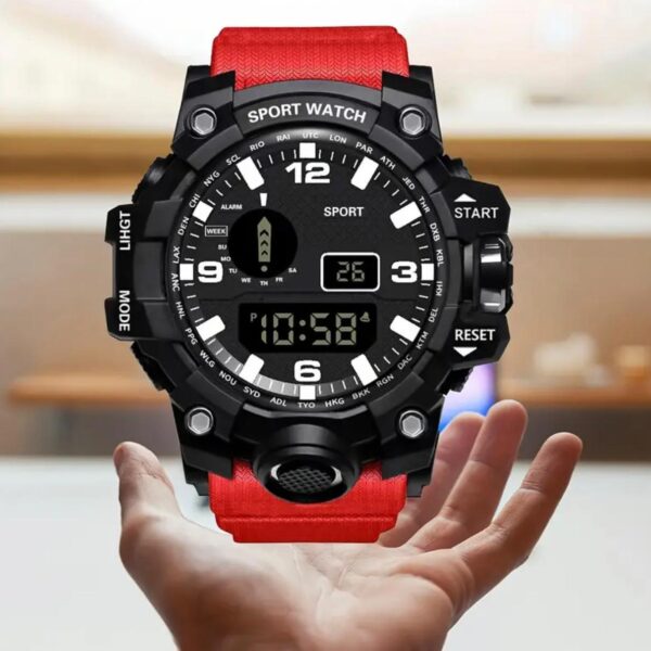 Reloj Digital Deportivo Alarma, Temporizador, Calendario, Hora Mundial - Image 2