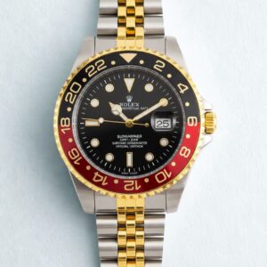 Reloj Rolex Root Beer Con Bisel Bicolor Negro Y Rojo