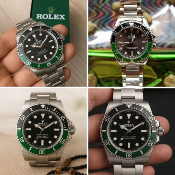 Reloj Rolex Datejust Con Correa De Acero Y Bisel Negro-Verde - Image 2