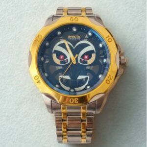 Reloj Invicta Reserve Plateado y Dorado Rostro Negro