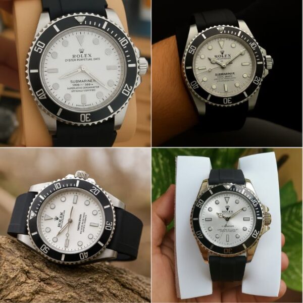 Reloj Estilo Rolex Submariner con Bisel Y Correa Negra - Image 2