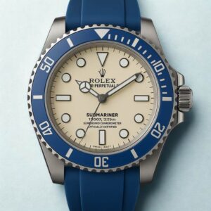 Reloj Rolex Submariner Con Bisel Y Correa Azul