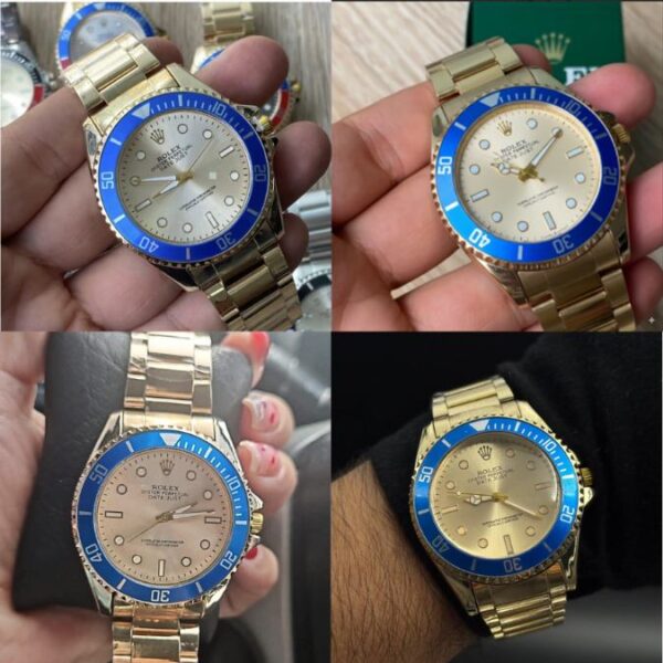 Reloj Rolex Dorado con Bisel Azul Deportivo - Image 2