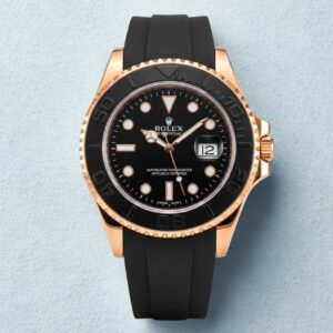 Reloj Rolex Oyster Perpetual Bisel Negro Y Borde Dorado