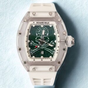 Reloj Richard Mille Con Calavera Color Verde