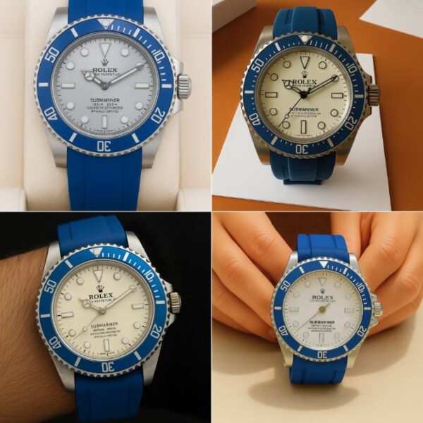 Reloj Rolex Submariner Con Bisel Y Correa Azul - Image 2