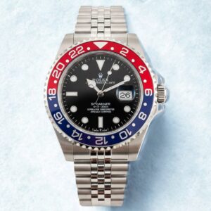 Reloj Rolex Acero Y Bisel Rojo Y Azul